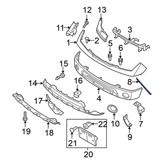 Nissan OE - Left Bumper Face Bar Brace