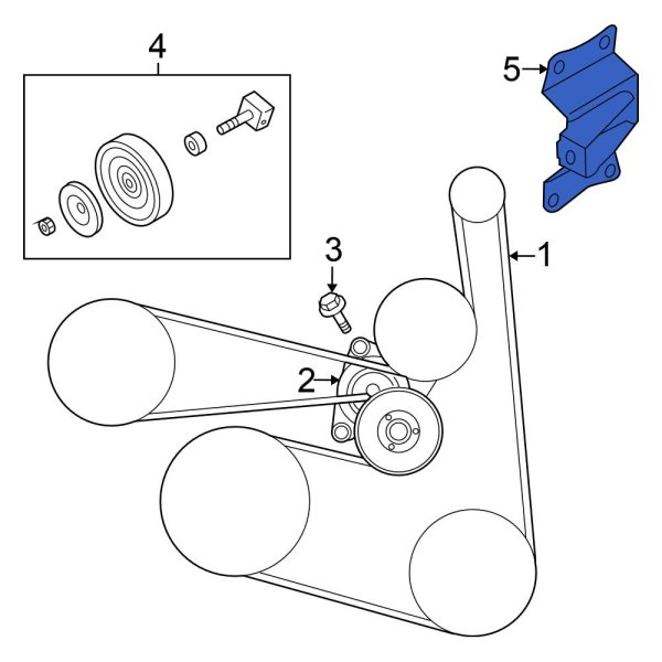 A/C Drive Belt Idler Pulley Bracket