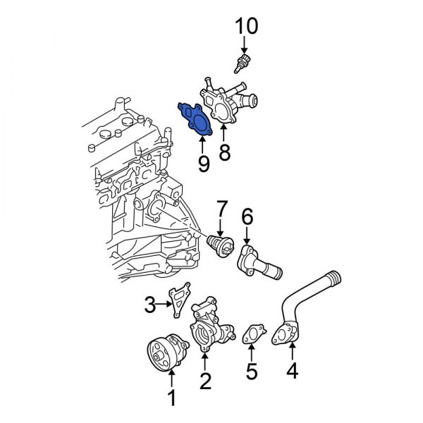 Engine Coolant Outlet Gasket