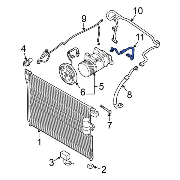 A/C Refrigerant Discharge Hose