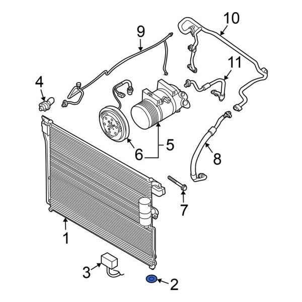 A/C Condenser Bracket Insulator