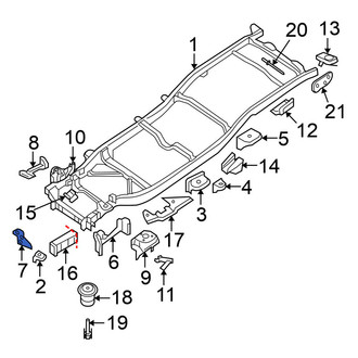 Nissan OE - Right Frame Rail Bracket