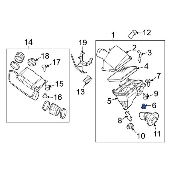 Air Filter Housing Lid Clip