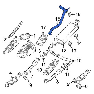 Nissan Frontier OEM Exhaust Parts Systems, Tips, Pipes — CARiD