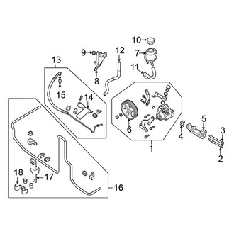 Nissan OE - Steering Gear & Linkage - Pump & Hoses (3.8L)