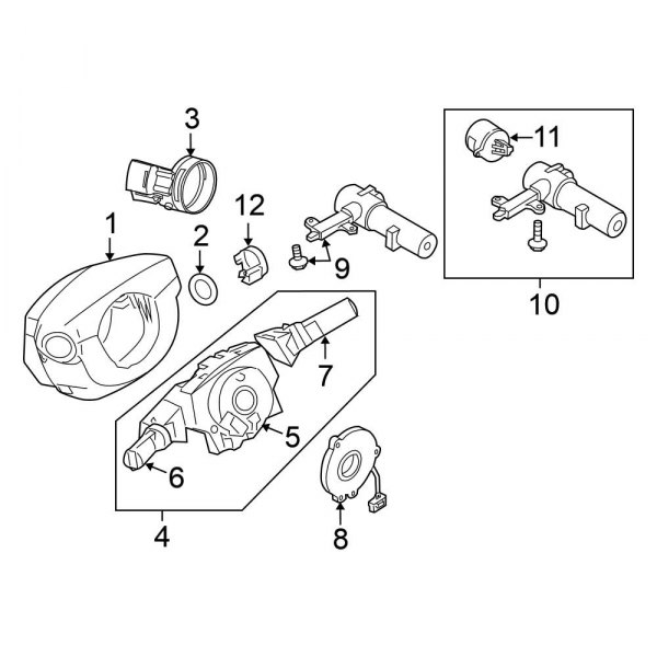 Steering Column - Shroud, Switches & Levers