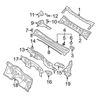 Nissan OE - Cowl Grille Panel Clip
