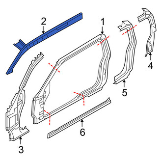 Nissan OE - Left Roof Side Rail Reinforcement