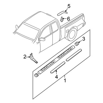 Nissan OE - Cab - Exterior Trim (King Cab), (King Cab)