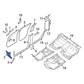Nissan OE - Left Kick Panel Trim