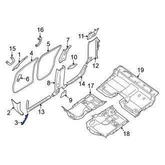 Nissan OE - Left Kick Panel Trim Cap