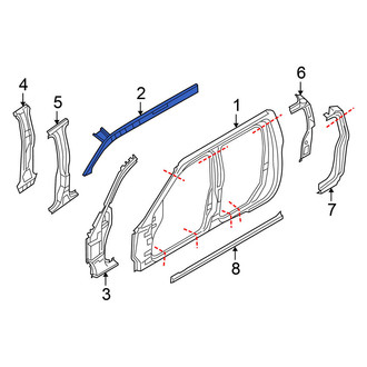 Nissan OE - Left Roof Side Rail Reinforcement