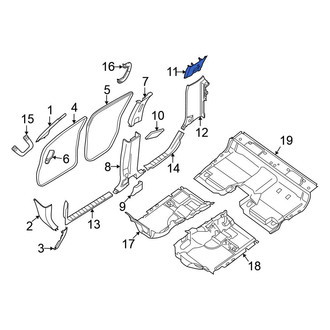 Nissan OE - Right Upper Body C-Pillar Trim Panel