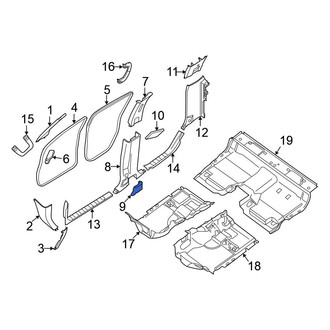 Nissan OE - Lower Body B-Pillar Trim Panel Cap