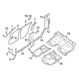 Nissan OE - Cab - Interior Trim (With Sunroof, Body Side Trim), (Crew Cab 2.5L / 4.0L)
