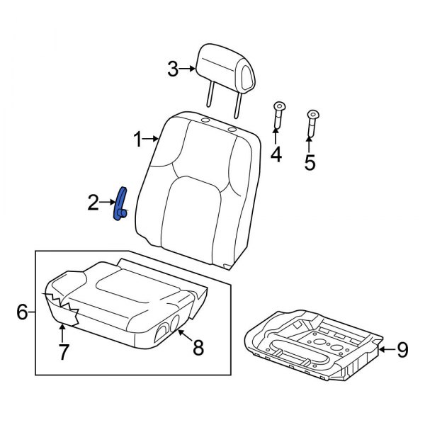 Seat Back Recliner Adjustment Handle