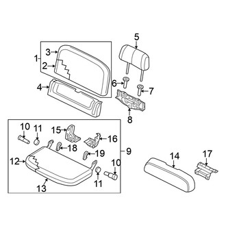 Nissan OE - Seats & Tracks - Rear Seat Components (King Cab), (King Cab)
