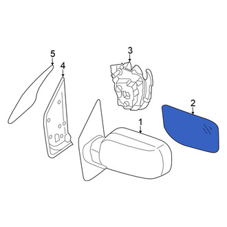 Nissan OE - Front Left Door Mirror Glass