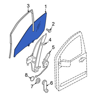 Nissan OE - Front Left Door Glass