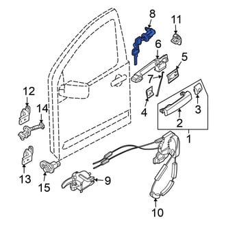 Nissan OE - Front Right Door Lock Cylinder