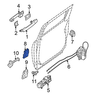Nissan OE - Rear Right Upper Door Hinge