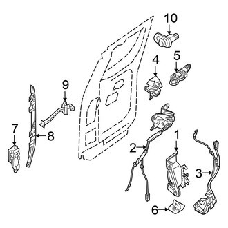Nissan OE - Rear Door - Lock & Hardware (King Cab), (King Cab)