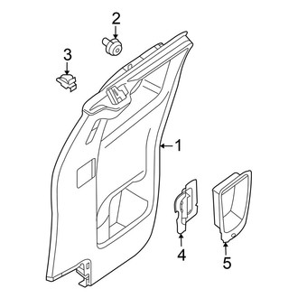 Nissan OE - Rear Door - Interior Trim (King Cab), (King Cab)
