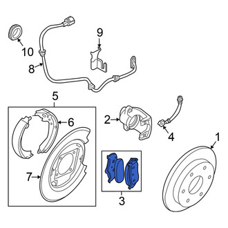 Nissan Frontier OEM Brake Parts Pads, Bleeders, Rotors — CARiD
