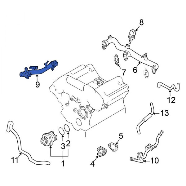 Engine Coolant Pipe