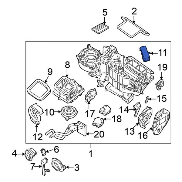 HVAC Heater Core Case Cover