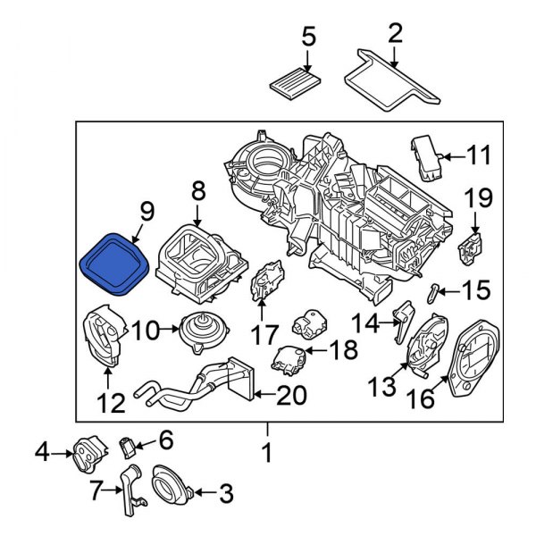 HVAC Air Inlet Housing Seal