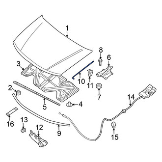 Nissan OE - Front Hood & Trunk Prop Rod