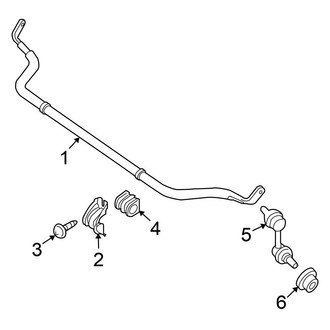 Nissan OE - Front Suspension - Stabilizer Bar & Components (4WD)