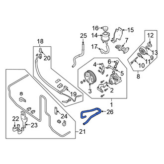Nissan OE - Power Steering Return Hose
