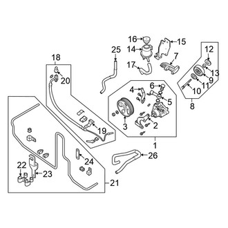 Nissan OE - Steering Gear & Linkage - Pump & Hoses (4.0L)
