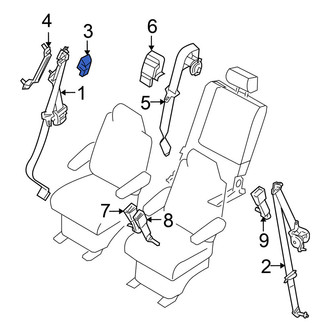 Nissan OE - Front Seat Belt Anchor Plate Cover