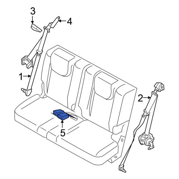 Nissan OE 89842EA072 Rear Seat Belt Receptacle