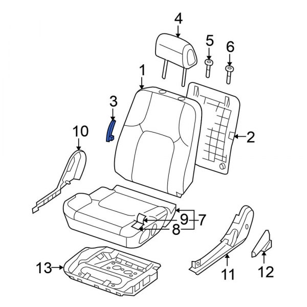 Seat Back Recliner Adjustment Handle