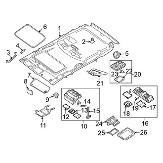 Nissan OE - Roof - Interior Trim (With Sunroof)
