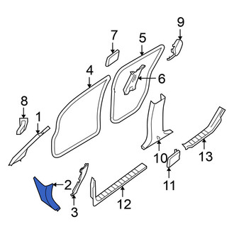 Nissan OE - Left Kick Panel Trim