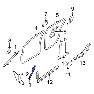 Nissan OE - Left Kick Panel Trim Cap