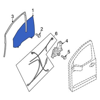 Nissan OE - Front Left Door Glass