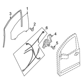 Nissan OE - Front Door - Glass & Hardware