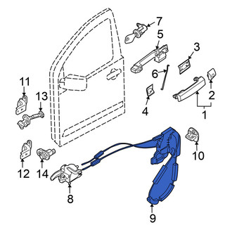 Nissan OE - Front Left Door Latch Assembly