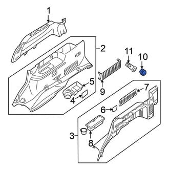 Nissan OE - Rear Left 12 Volt Accessory Power Outlet Cover