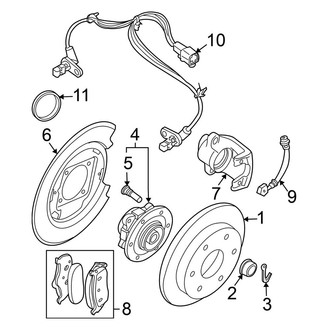 Nissan OE - Rear Suspension - Brake Components (LE / S / SE / SE Off-Road)