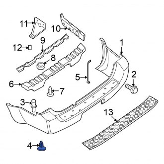 Nissan OE - Front Upper Bumper Impact Strip Clip