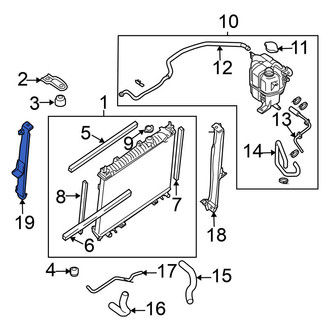 Nissan OE - Left Radiator Support Bracket