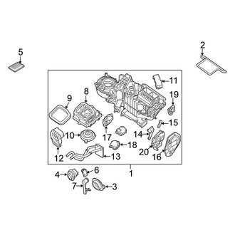 Nissan OE - Air Conditioner & Heater - Evaporator & Heater Components