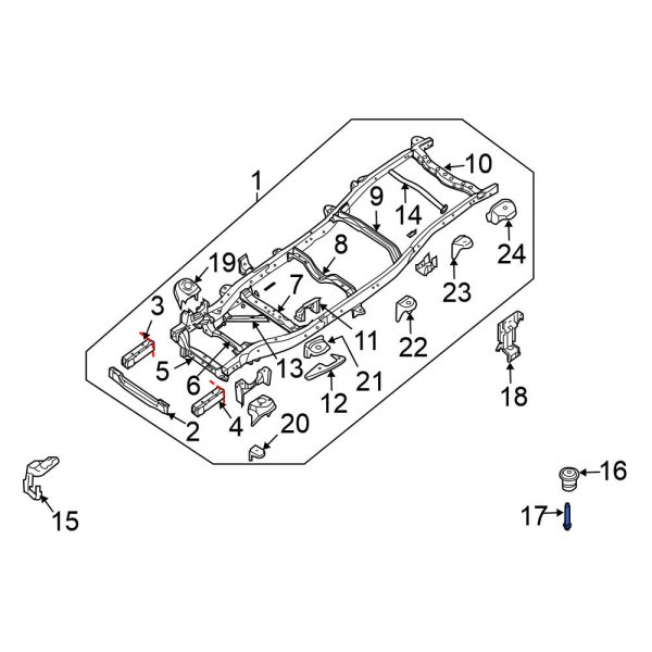 Body Mount Cushion Bolt